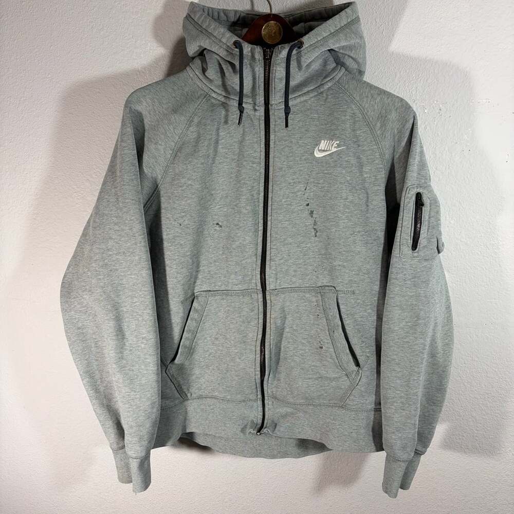 Grey Nike Full Zip Hoodie Size L G